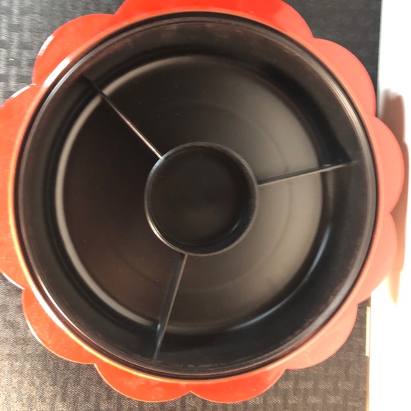 vintage Japanese  lacquerware covered lidded serving   tray 10” dia. - Picture 2 of 9